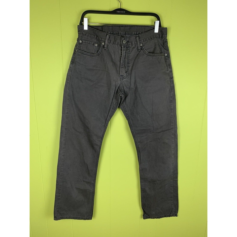 Levi Strauss Men's Gray Denim Jeans Pants W32 L30 Pockets Casual Straight Leg
